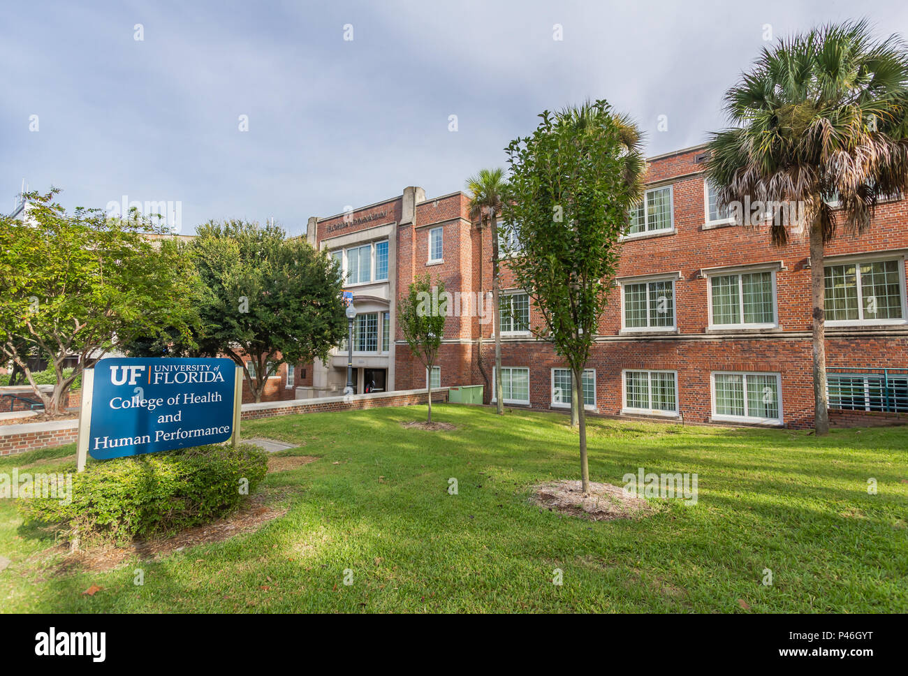Florida Gymnasium ("Florida Gym") an der Universität von Florida am 12. September 2016 in Gainesville, Florida. Stockfoto