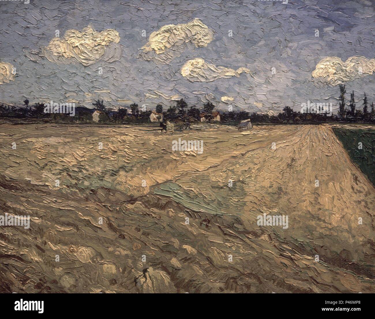 CAMPO ARADO - SEPTIEMBRE 1888 - O/L 72,5 X 92,5 cm. Autor: Vincent van Gogh (1853-1890). Ort: Van Gogh Museum, Amsterdam, HOLANDA. Stockfoto
