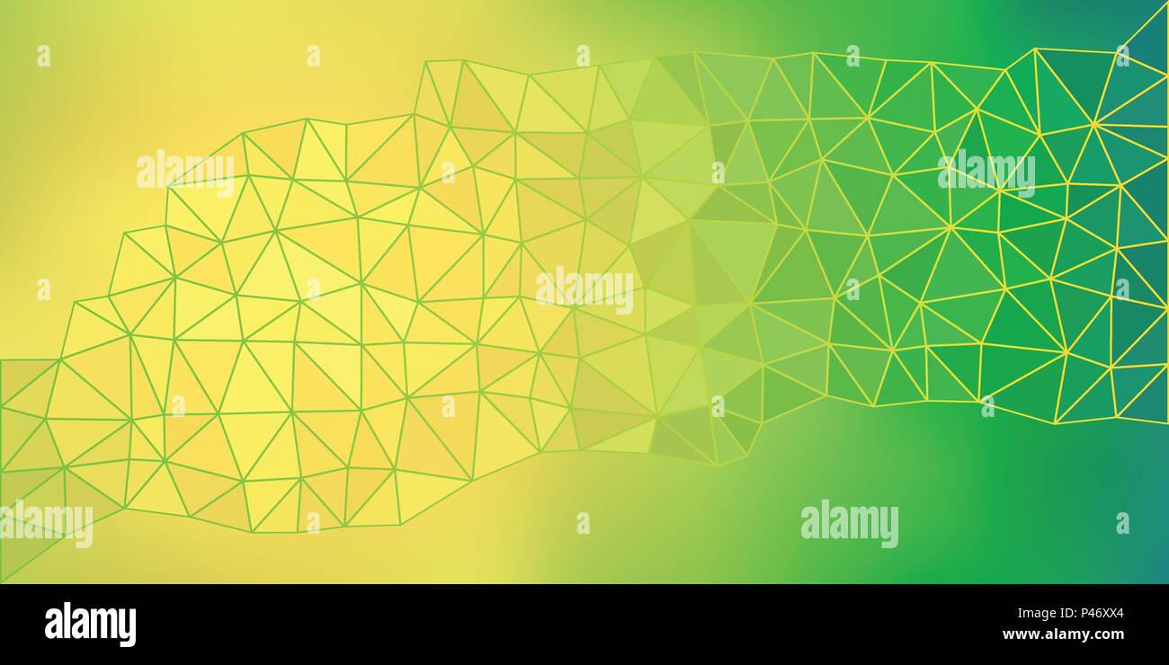 Gelb Grün Low Poly Vektor gradient Textur mit verschwommenen Verlaufsgitter. Bunte polygonalen Illustration, so gut wie ein Handy, Marketingmaterial, oder Stock Vektor