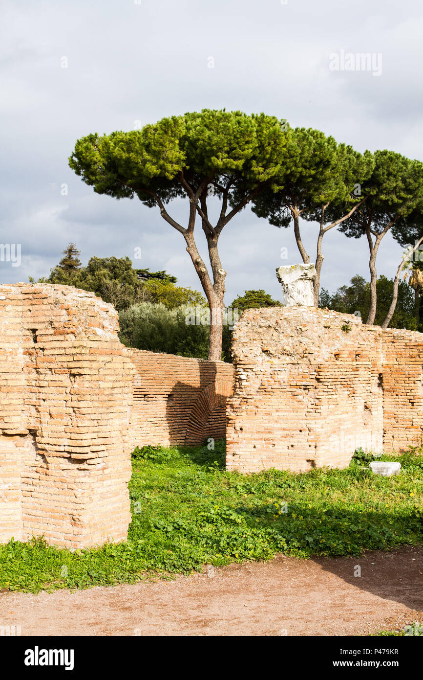 Ruínas do Palácio Flaviano (Domus Flavia). Roma, Itália - 26/12/2012. Foto: Ricardo Ribas/Fotoarena Stockfoto