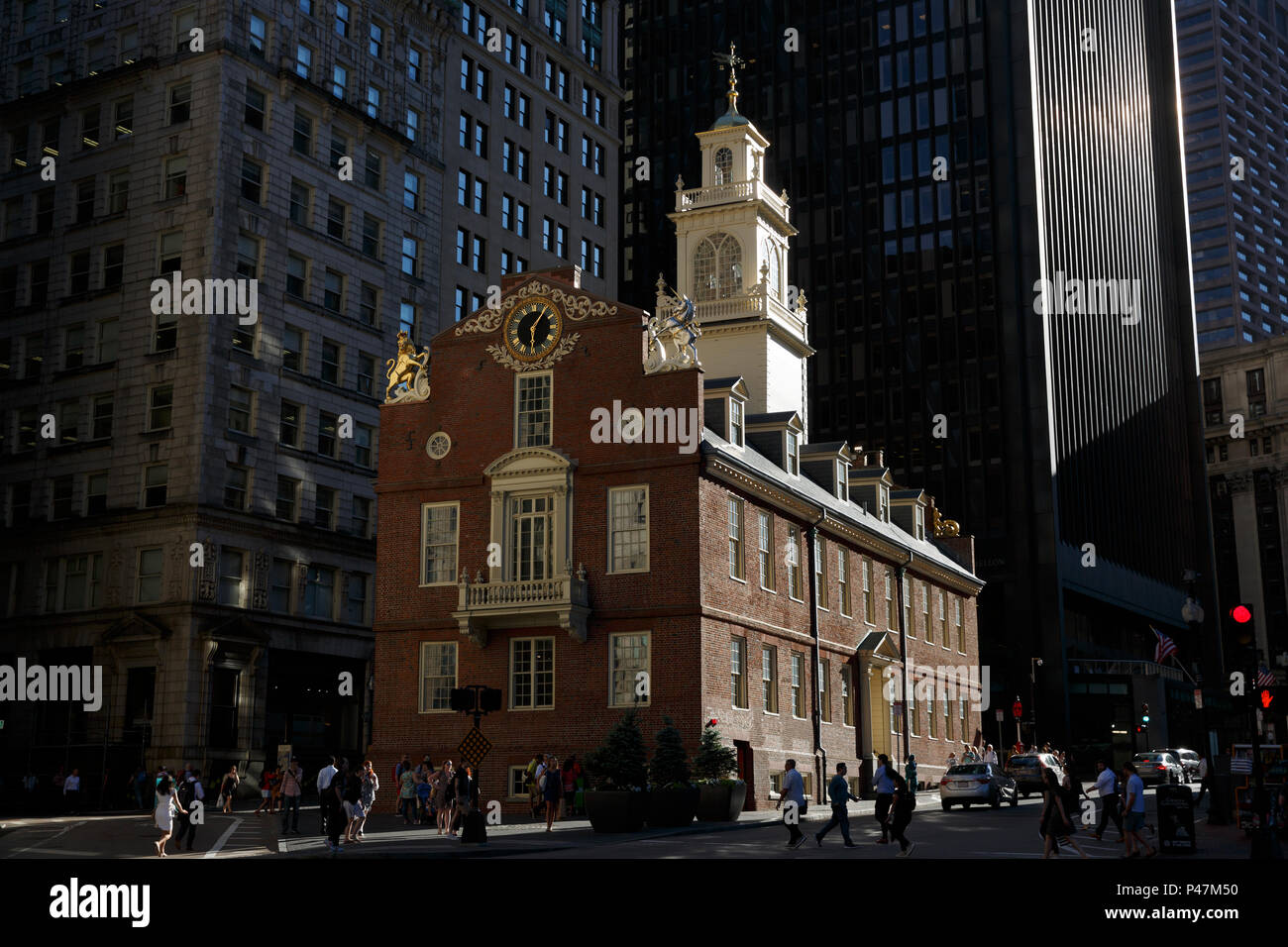 Die historische Old State House auf dem Freedom Trail, Boston, Massachusetts Stockfoto