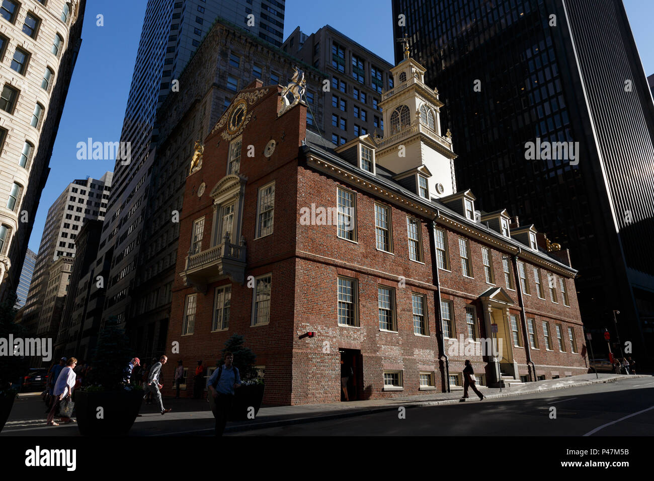 Die historische Old State House auf dem Freedom Trail, Boston, Massachusetts Stockfoto
