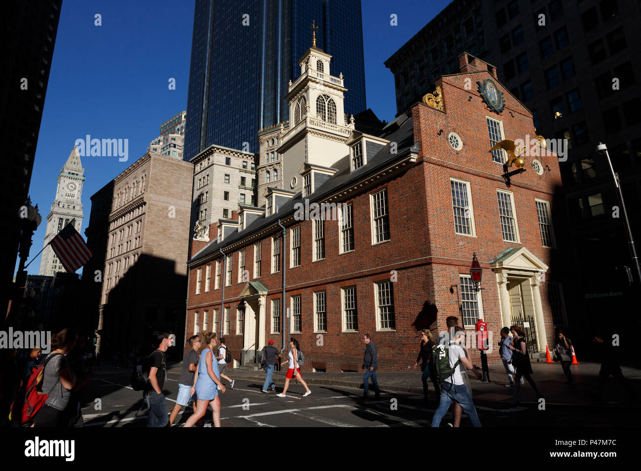 Die historische Old State House auf dem Freedom Trail, Boston, Massachusetts Stockfoto