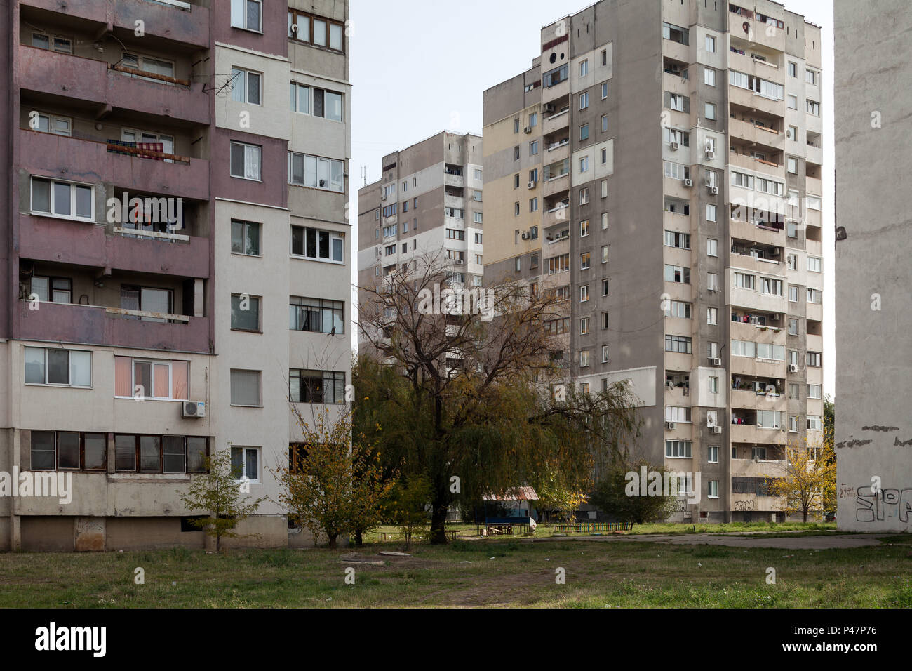 Sofia, Bulgarien, Fertighäuser Immobilien Stockfoto