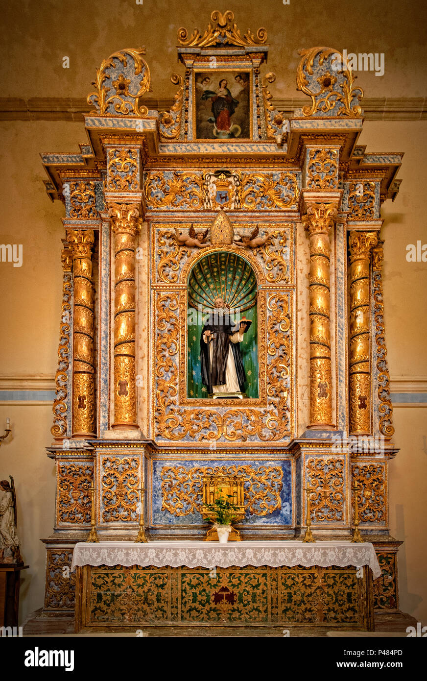Italien Sardinien Castelsardo Anglona, die Kathedrale des Heiligen Antonius, querschiff Altar der seitlichen linken Stockfoto