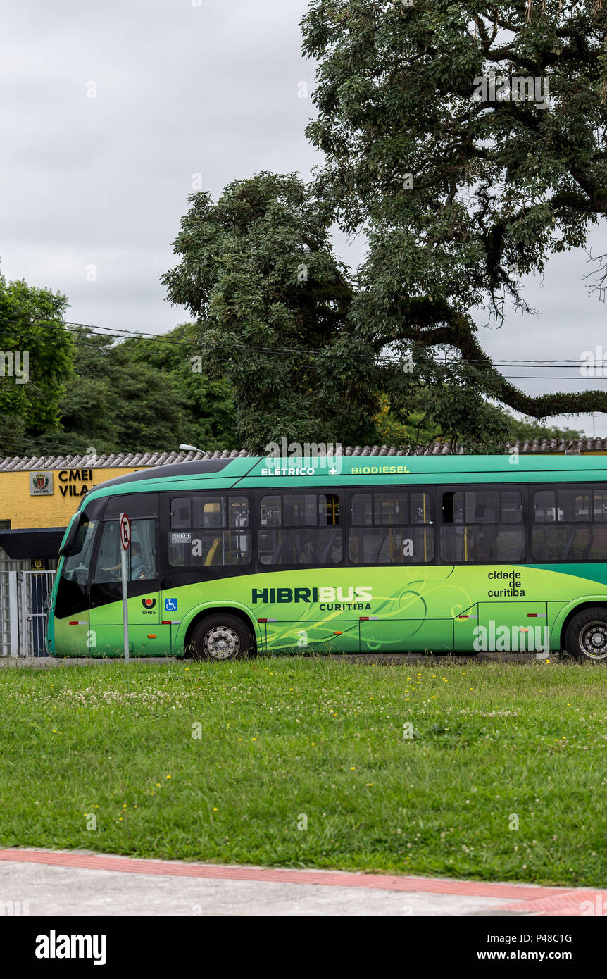 CURITIBA - PR - 03.01.2015: ÔNIBUS BIODIESEL - biodiesel Ônibus Pico eine em Curitiba. (Foto: JR/Fotoarena Nereu) Stockfoto