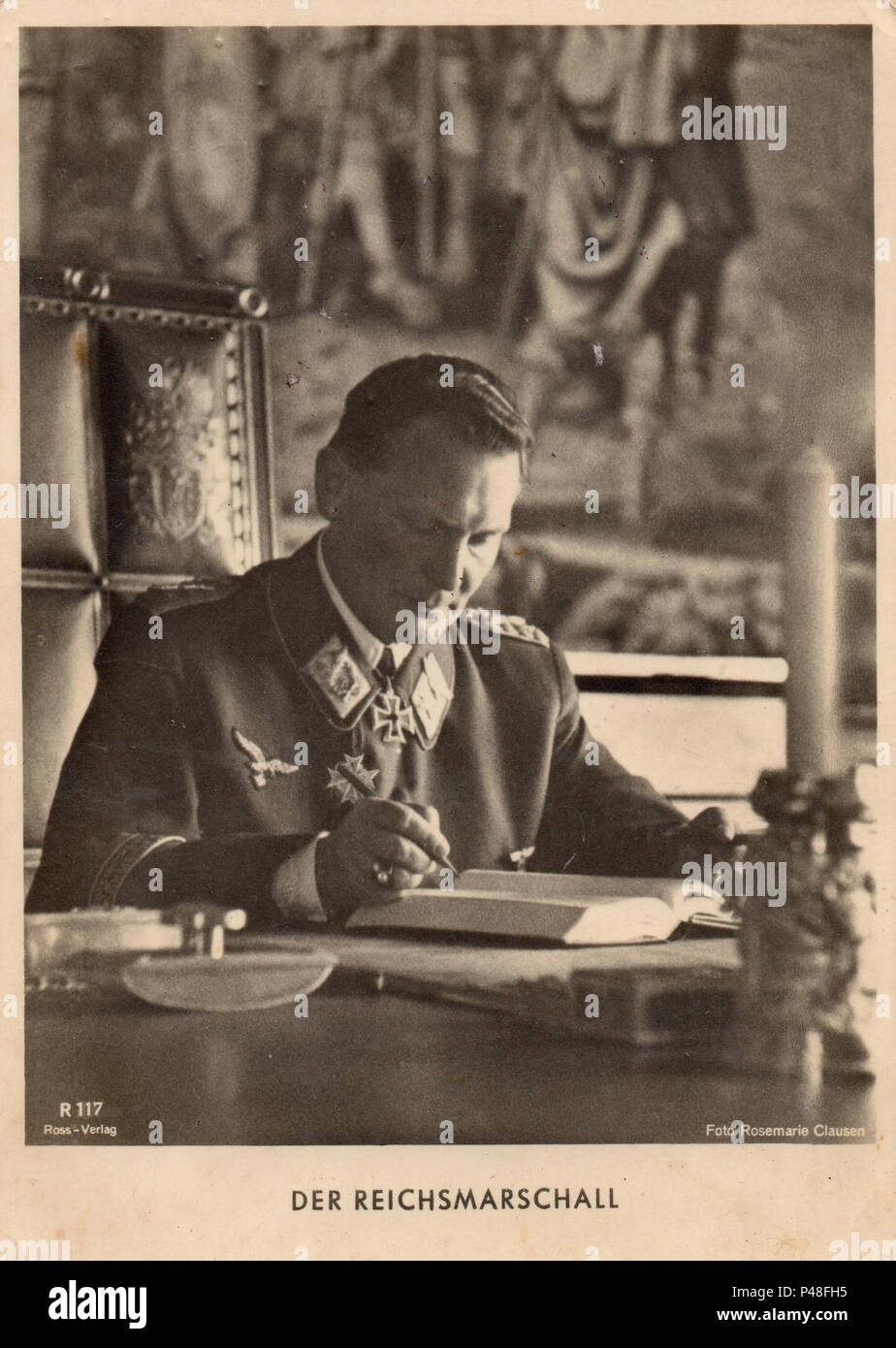 Postkarte Foto von Herman Göring Stockfoto
