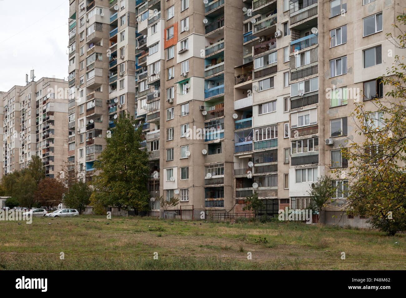 Sofia, Bulgarien, Fertighäuser Immobilien Stockfoto