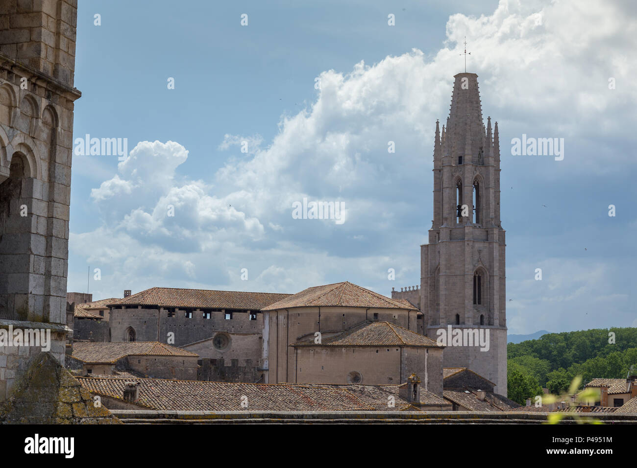 Wahrzeichen von einer spanischen Stadt Gerona Stockfoto