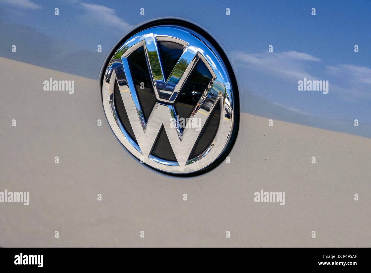 Deutsche auto Abzeichen, mit emission Skandal verwickelt Stockfoto