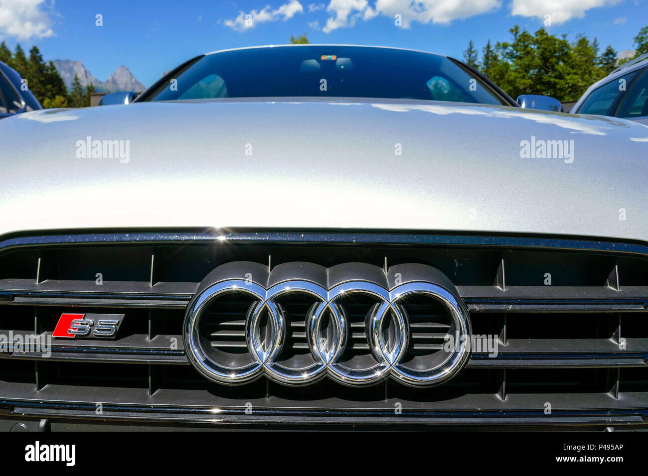 Deutsche auto Abzeichen, mit emission Skandal verwickelt Stockfoto