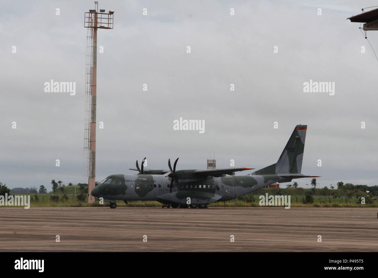 In CAMPO GRANDE, MS -27.03.2015-BASE AÉREA DE CAMPO GRANDE-Base aérea de Campo Grande, helicopteros e o chamado de Avião Transporte Amazonas. (Foto: Gustavo MAgnusson/Fotoarena) Stockfoto