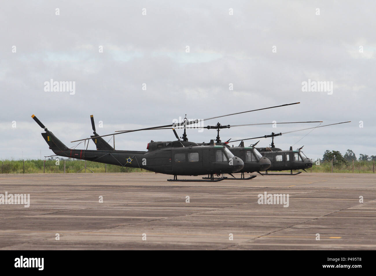 In CAMPO GRANDE, MS -27.03.2015-BASE AÉREA DE CAMPO GRANDE-Base aérea de Campo Grande, helicopteros e o chamado de Avião Transporte Amazonas. (Foto: Gustavo MAgnusson/Fotoarena) Stockfoto