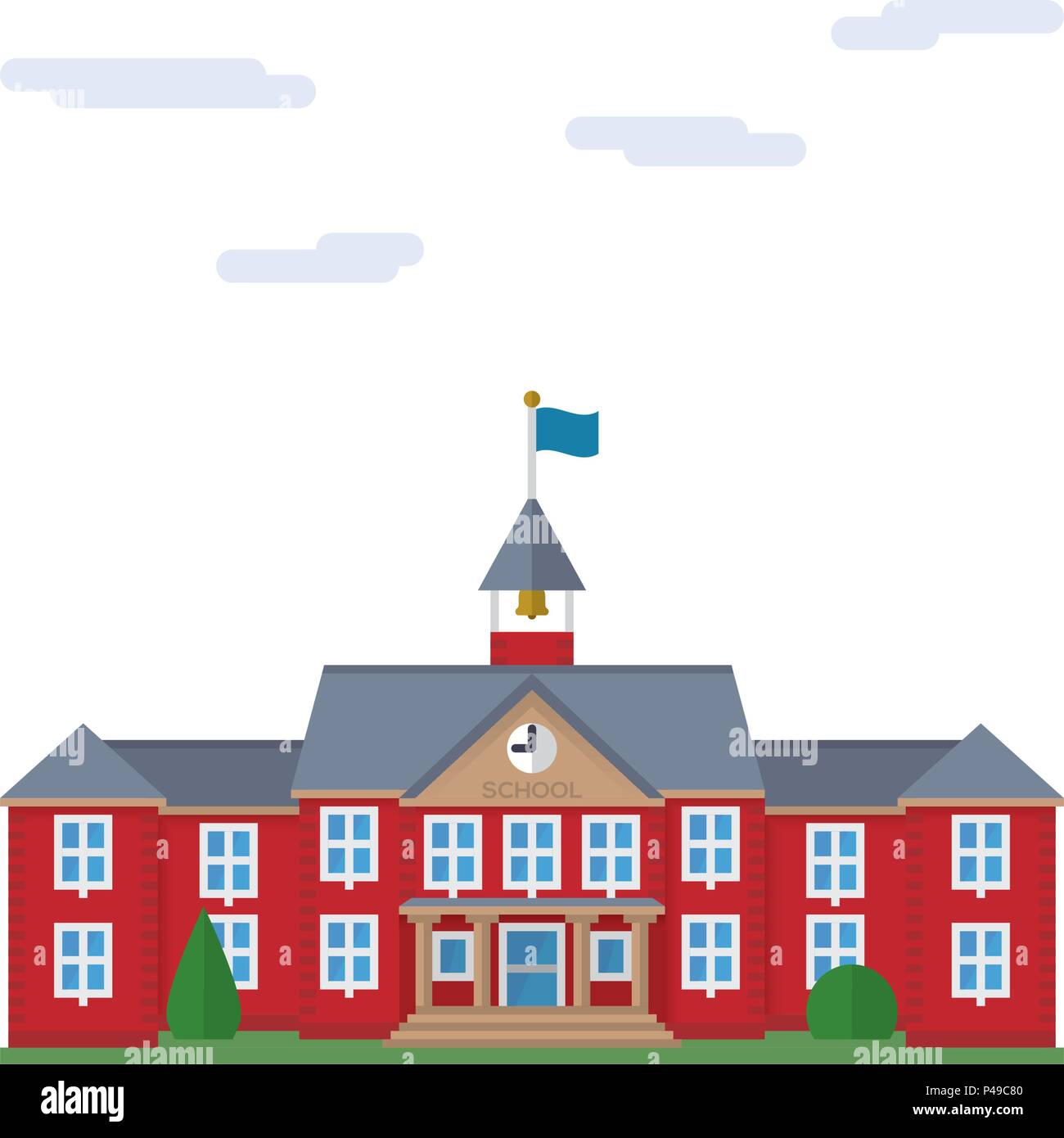 Isolierte vektor Icon für die Schule Haus Gebäude Stock Vektor