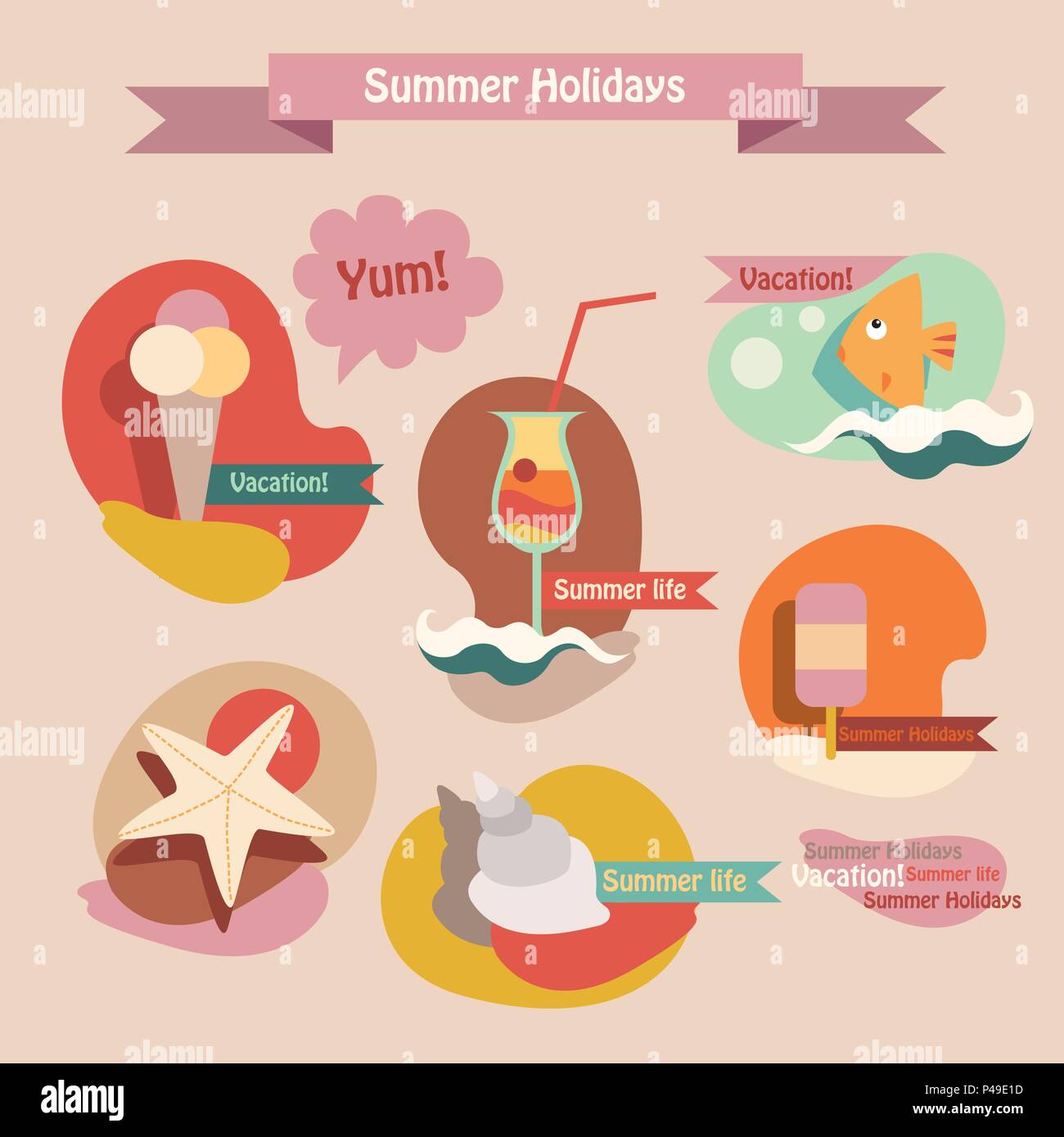 Der Sommer Elemente Stock Vektor