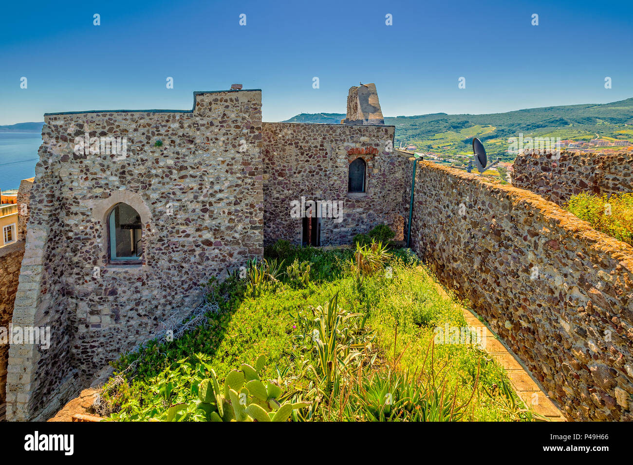 Italien Sardinien Anglona Castelsardo, Schloss der Dorias XII Sec. Stockfoto