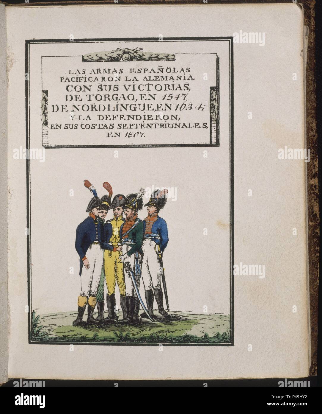 LAS ARMAS ESPANOLAS PACIFICARON ALEMANIA. Autor: GIMBERNAT. Ort: ACADEMIA DE LA HISTORIA - COLECCION, MADRID, SPANIEN. Stockfoto