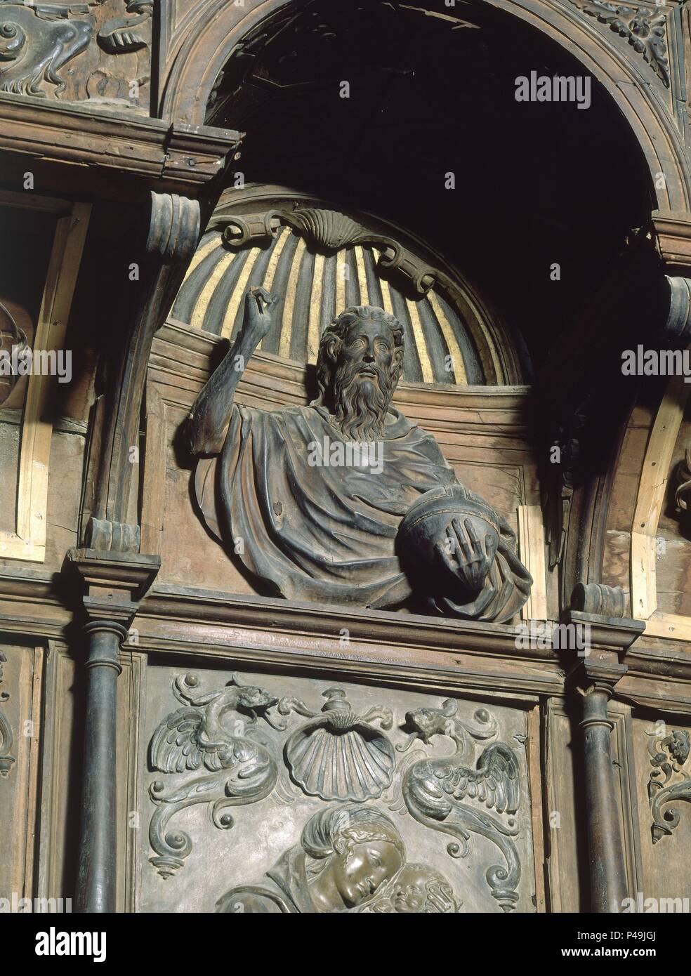 CORO - ENTLASTEN DE DIOS PADRE. Ort: ST. Hieronymus Kloster, Granada, Spanien. Stockfoto