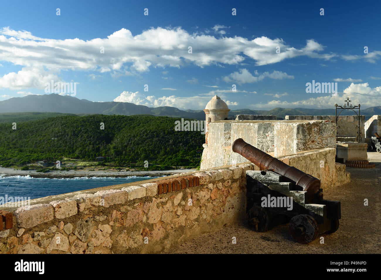Kuba, die Burg San Pedro de la Roca del Morro, Santiago de Cuba Stockfoto