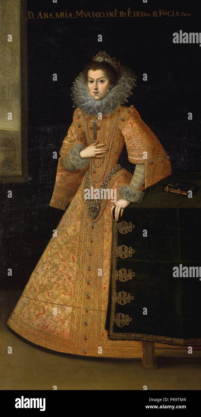 ANA MARIA MAURICIA INFANTA DE ESPAÑA Y REINA DE FRANCIA - SIGLO XVII - BARROCO ESPAÑOL. Thema: Bartolome Gonzalez (1564-1627). Ort: HOSPITAL DE TAVERA/MUSEO Duque de Lerma, Toledo, Spanien. Stockfoto