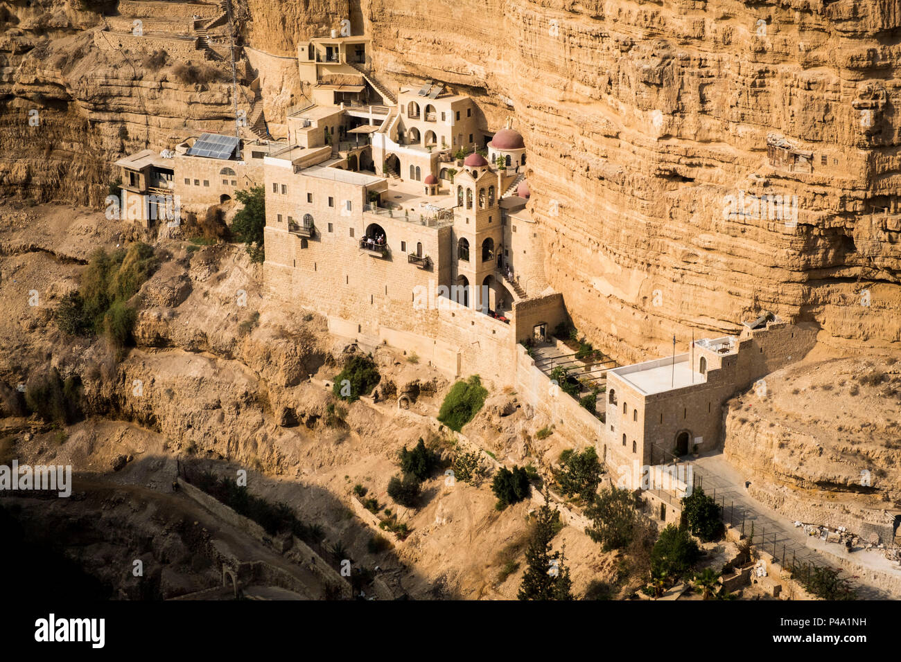 St. George im orthodoxen Kloster oder Kloster St. Georg von Choziba, Wadi Qelt, Judäische Wüste, West Bank, Palästina Stockfoto