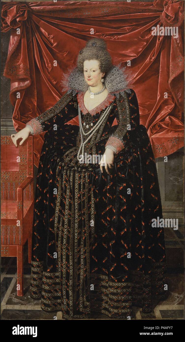 Flämischen Schule. Portrait von Maria de Medici. Öl auf Leinwand (213 x 125 cm). c 1610. Amsterdam, Rijksmuseum. Autor: Frans Pourbus der Jüngere (1569-1622). Ort: MUSEUM DER BILDENDEN KÜNSTE, Bilbao, Vizcaya, Spanien. Stockfoto