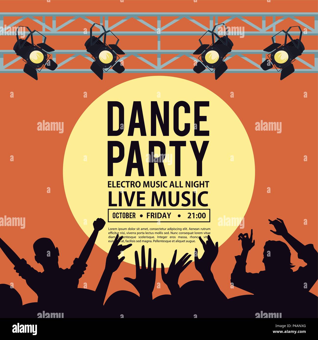Dance Party Einladung Stock Vektorgrafik Alamy