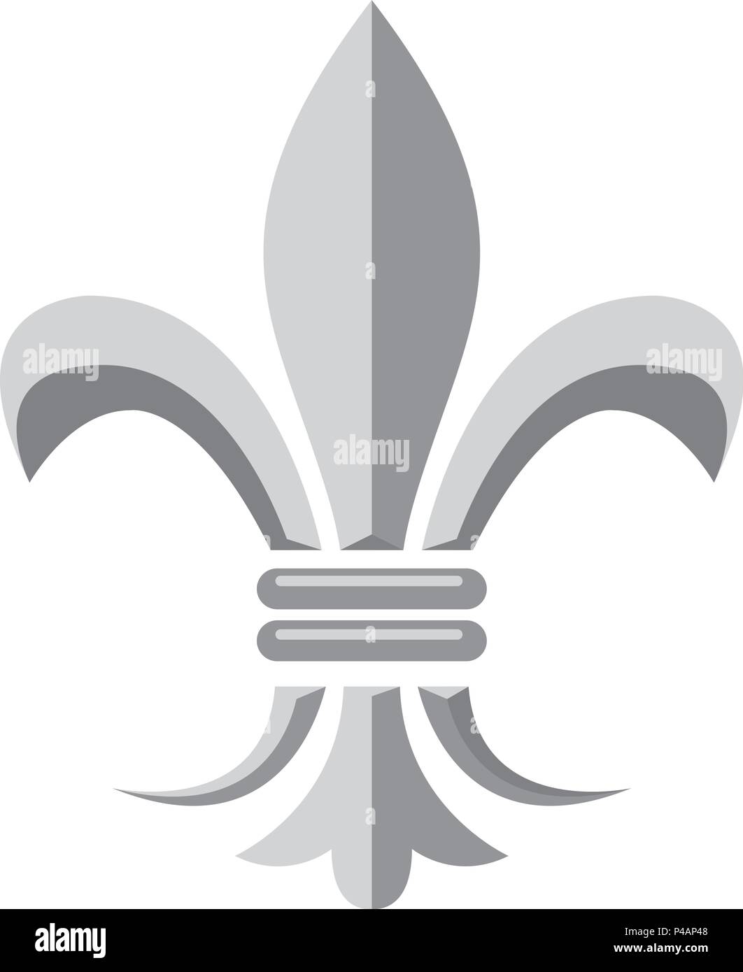 Fleur de Lis-heraldischen Symbol der französischen Monarchie Stock Vektor