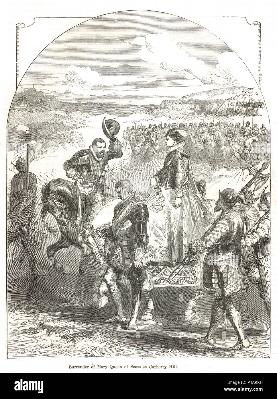 Die kapitulation von Mary Queen of Scots, Schlacht von carberry Hill, 15. Juni 1567 Stockfoto