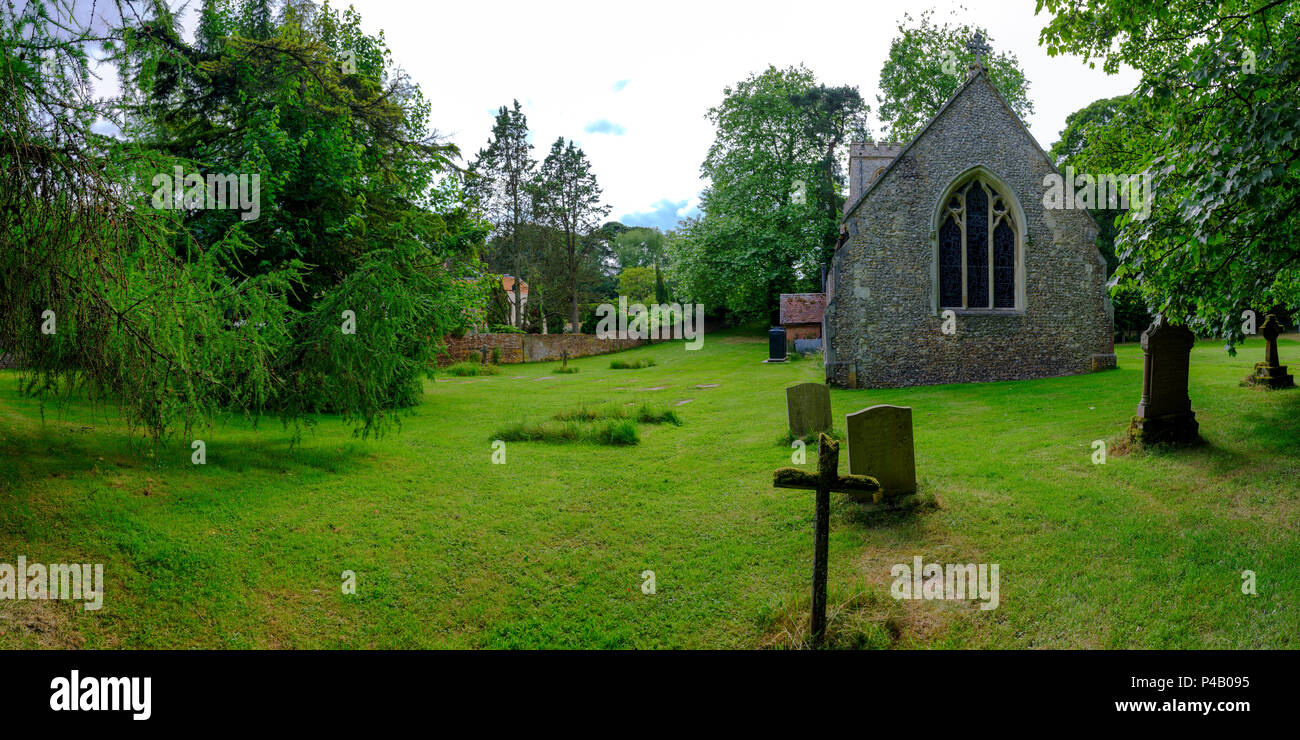 St. Martins Kirche. Ellisfield, Hampshire, Großbritannien Stockfoto