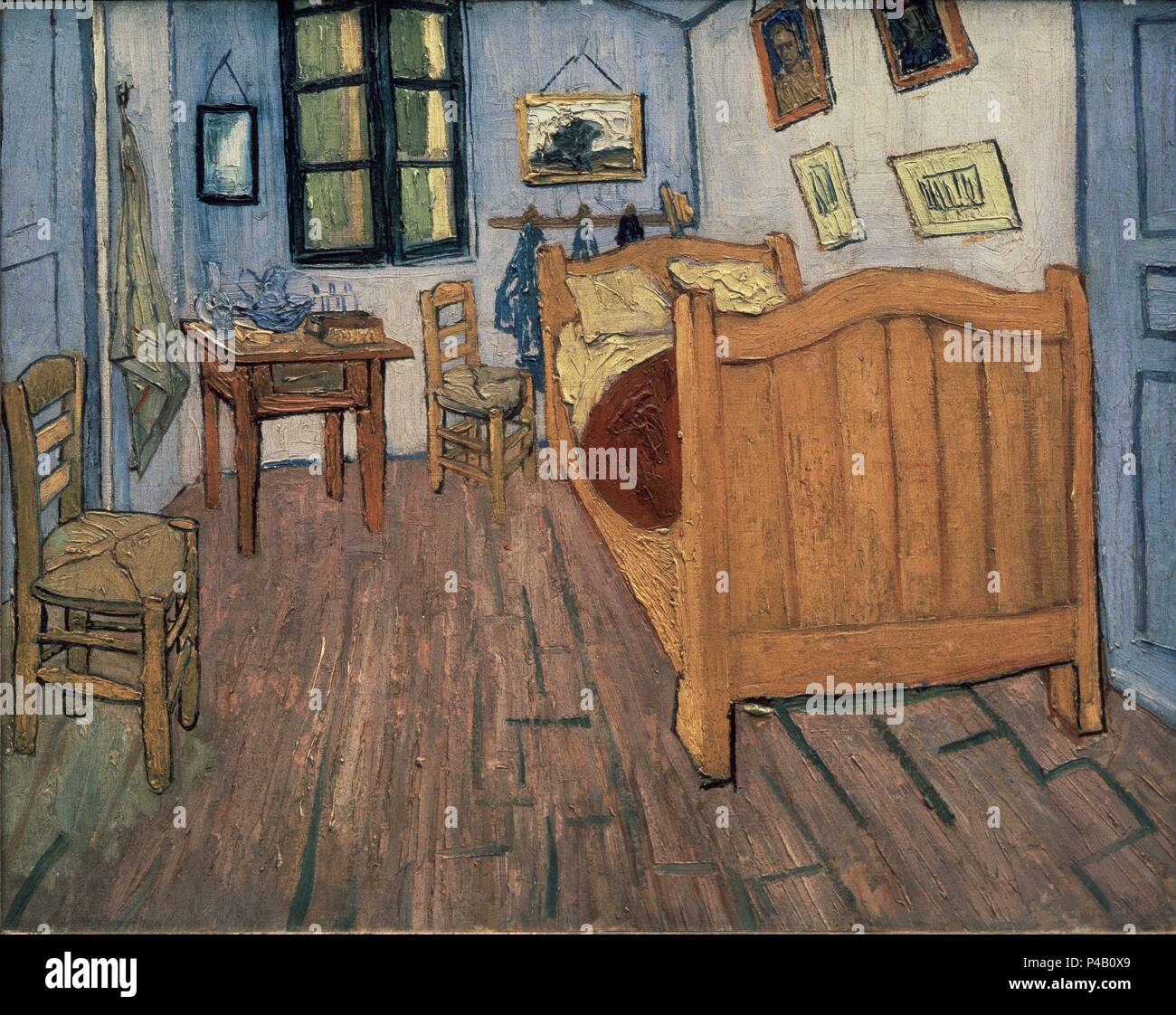 Niederländische Schule. Das Schlafzimmer. 1889. Öl auf Leinwand (57 x 74 cm). Paris, Musée d'Orsay. Autor: Vincent van Gogh (1853-1890). Ort: Van Gogh Museum, Amsterdam, HOLANDA. Stockfoto