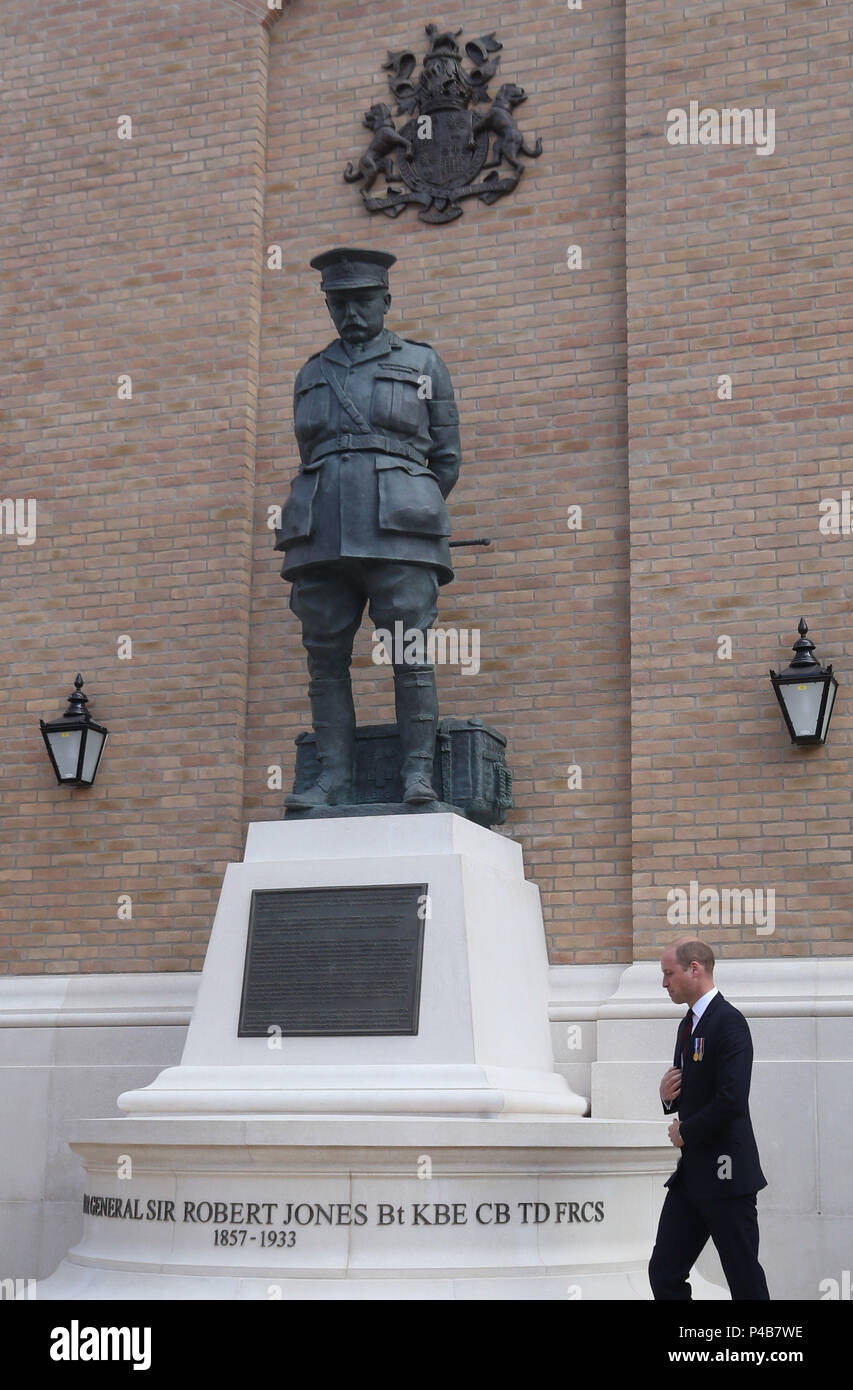 Der Herzog von Cambridge besucht die offizielle Übergabe an die Nation des neu gebauten Verteidigung und Nationale Rehabilitation Centre (DNRC) am Stanford Hall Estate, Nottinghamshire. Stockfoto
