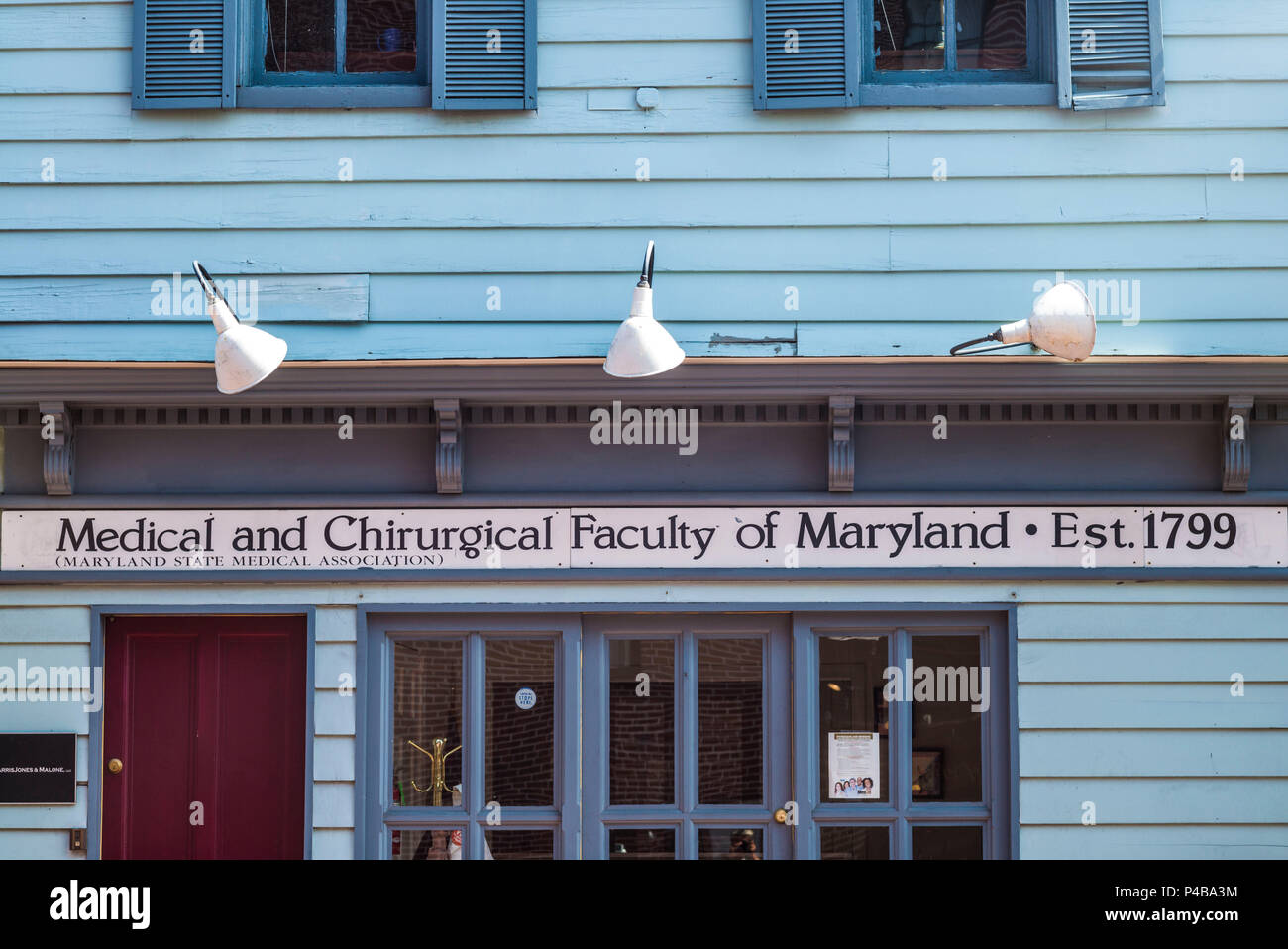 USA, Maryland, Annapolis, Maryland State House, Maryland State Medical Association, außen Stockfoto