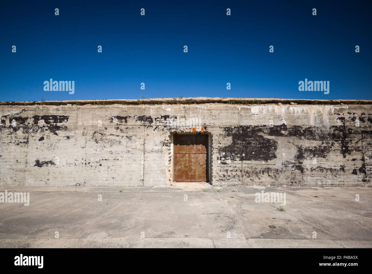 USA, Florida, Lewes, Cape Henlopen State Park, Fort Meilen, ehemaliger WW2-Ära Küstenartillerie Batterie, Bunker außen Stockfoto