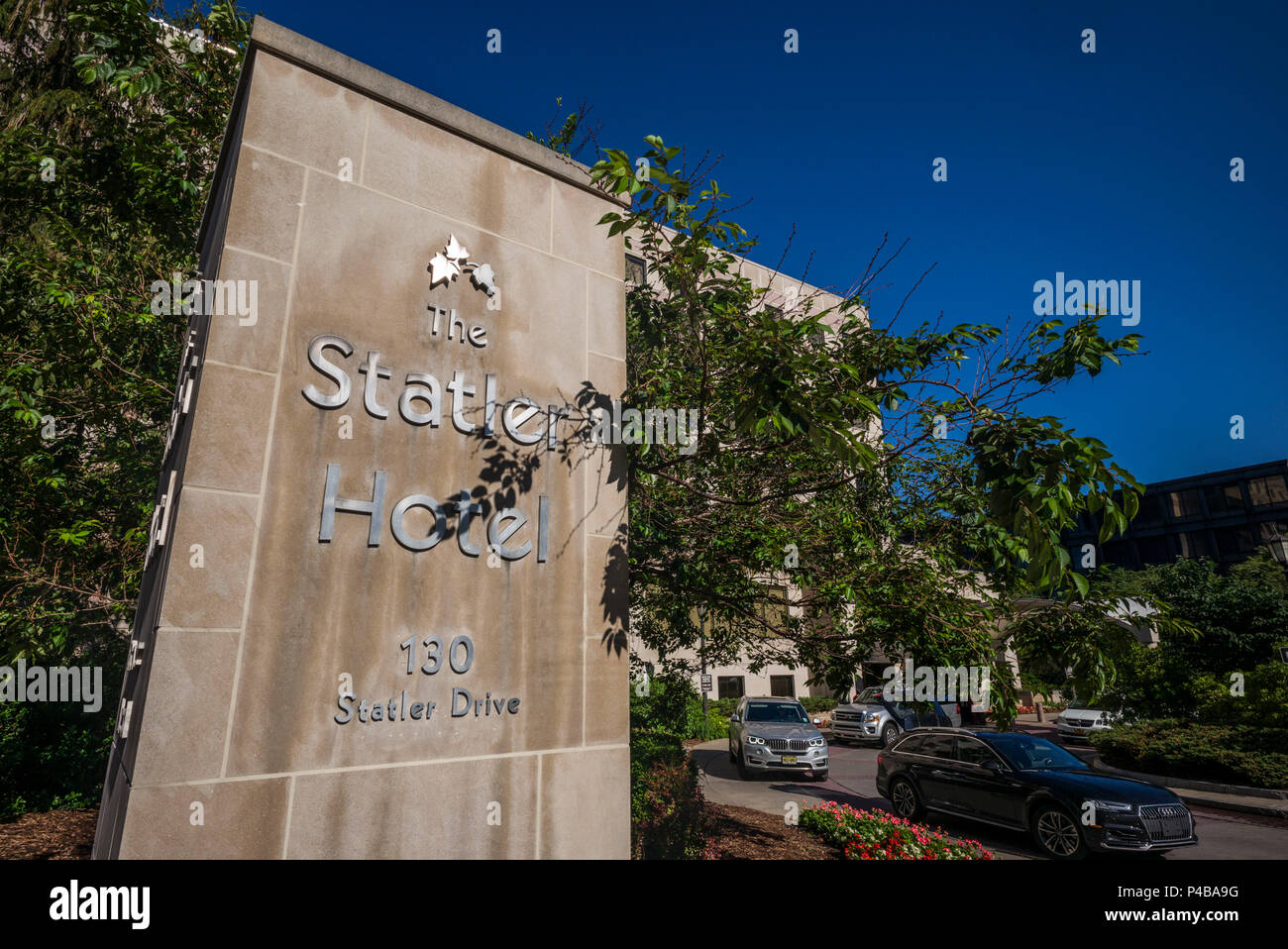 USA, New York, Finger Lakes Region, Ithaca, Cornell University, Statler Hotel, auf dem Campus Hotel an der Hotel School betrieben Stockfoto