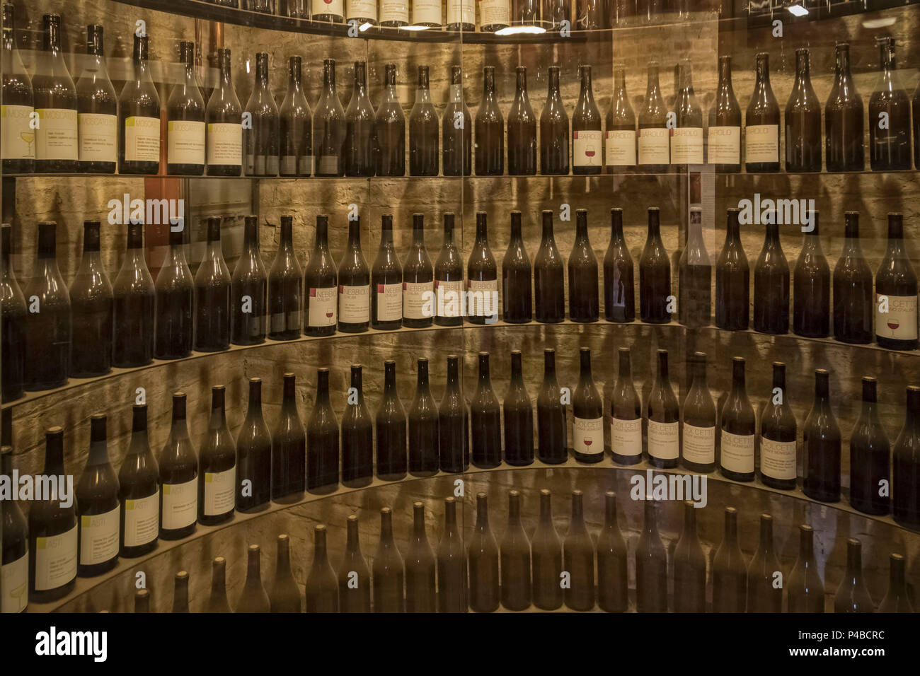 Langhe, Cuneo, Piemont, Italien. Barolo wein Region, Weingut Schloss Grinzane Cavour Stockfoto