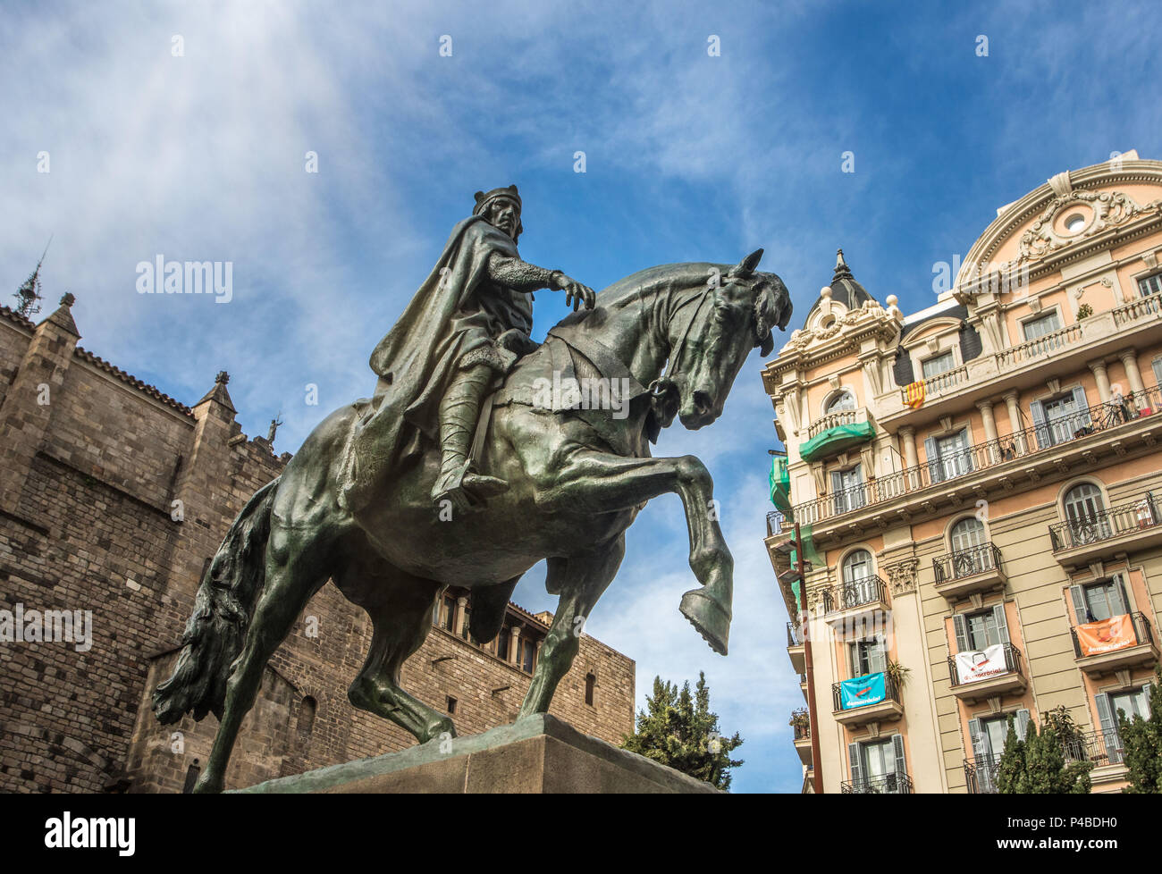 Stadt Barcelona, Ciutat Vella, Gotic Viertel, Ramon Berenger III, Spanien Stockfoto