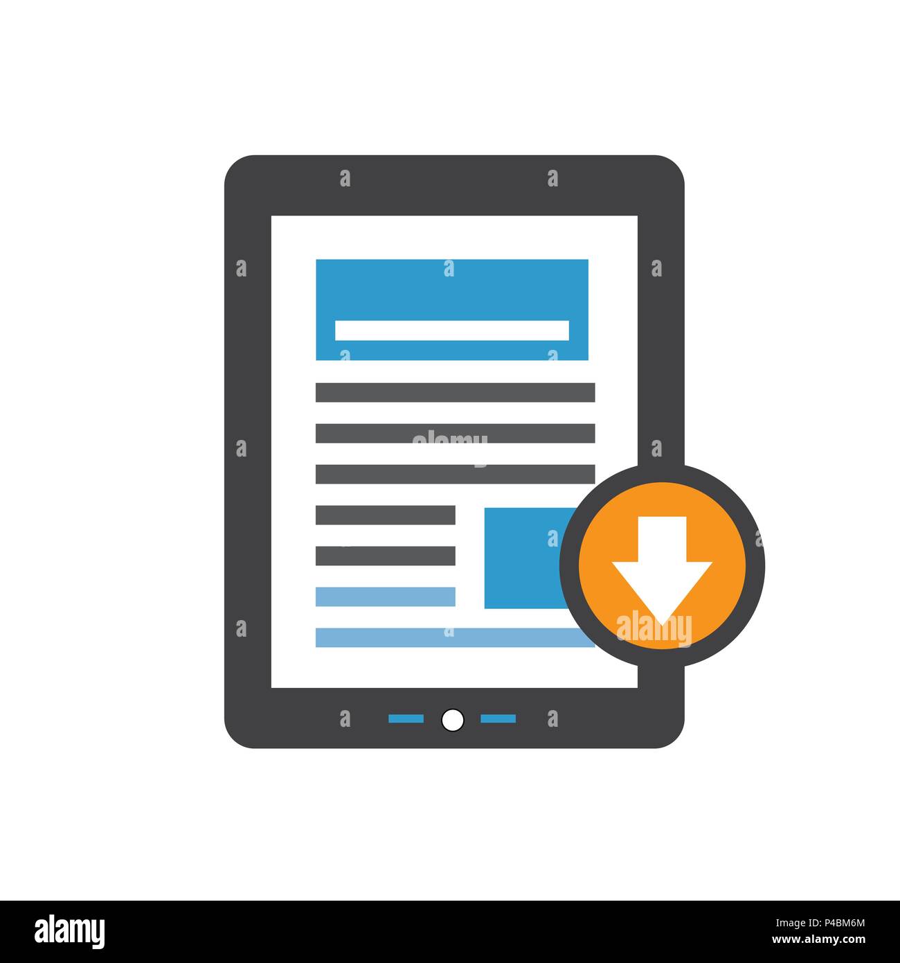 Whitepaper oder Ebook CTA w Abdeckung und Download Button zum kostenlosen digitalen Download-Call für Marketing Aktion Stock Vektor
