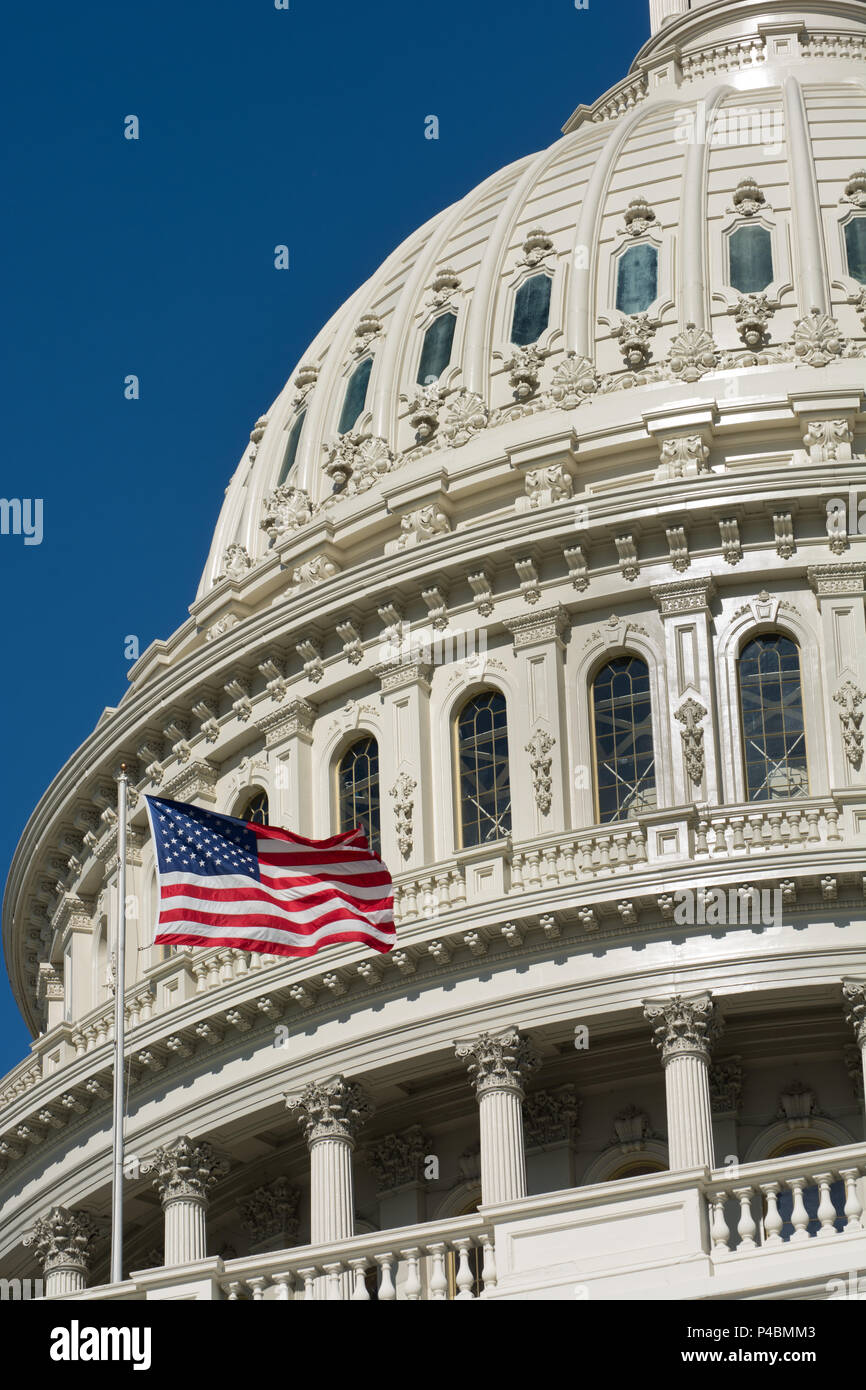 United States Capitol Gebäude an einem schönen Sommertag, Washington, DC, USA Stockfoto
