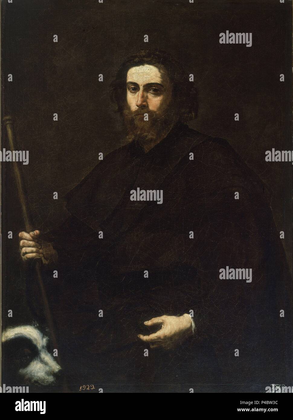 SAN ROQUE - HACIA 1632-OLEO/LIENZO - 127 x 100 cm NP 1110 - BARROCO ESPAÑOL. Thema:: Lanfranco (1591-1652). Lage: Museo del Prado - PINTURA, MADRID, SPANIEN. Stockfoto