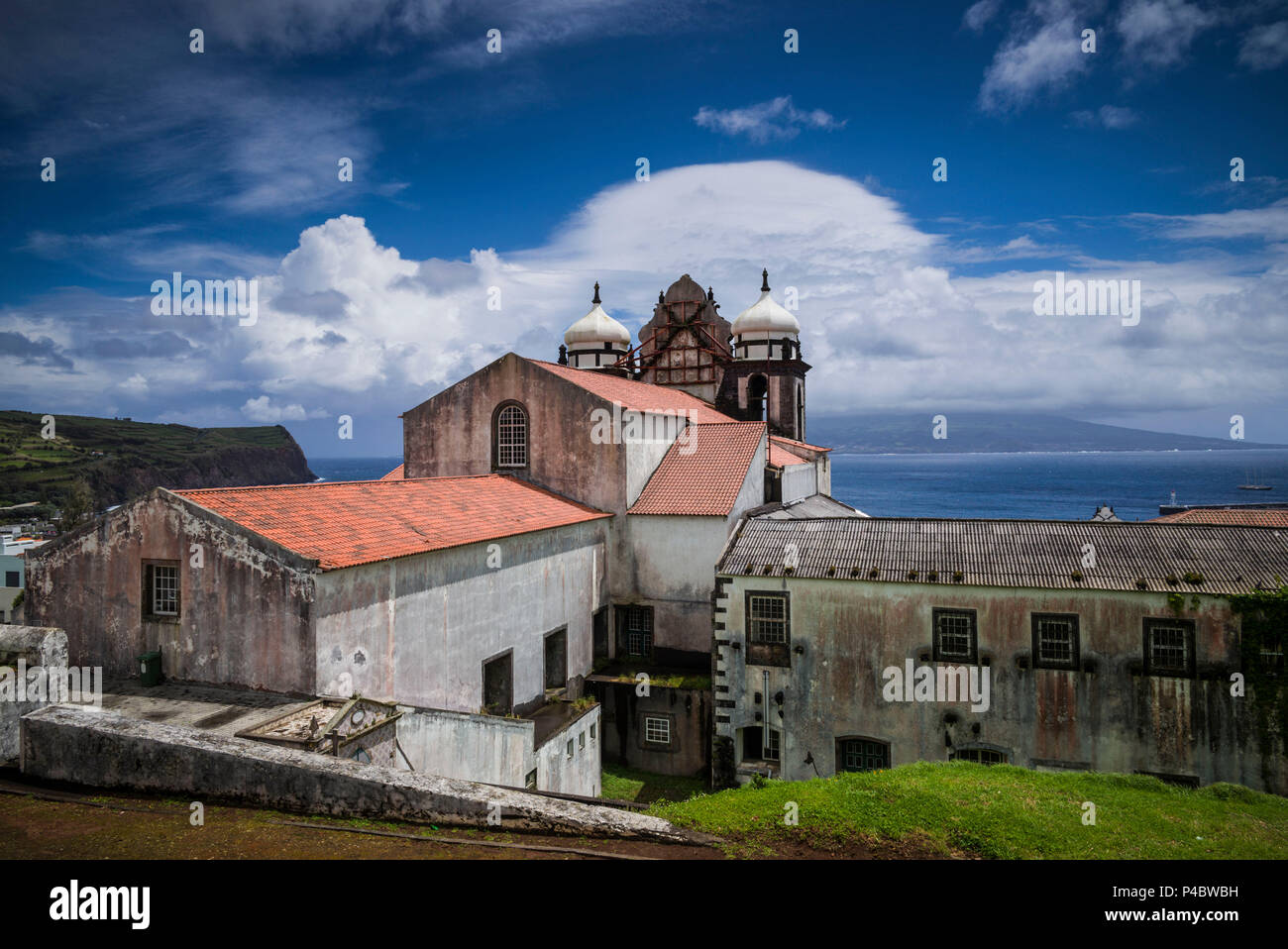 Portugal, Azoren, Insel Faial, Horta, Igreja de Nossa Senhora do Carmo Kirche, außen Stockfoto