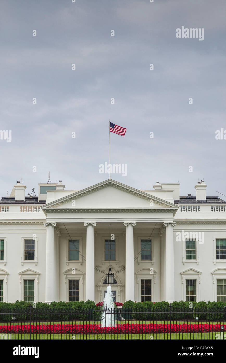 USA, District of Columbia, Washington, das Weiße Haus, Blick von Lafayette Park Stockfoto