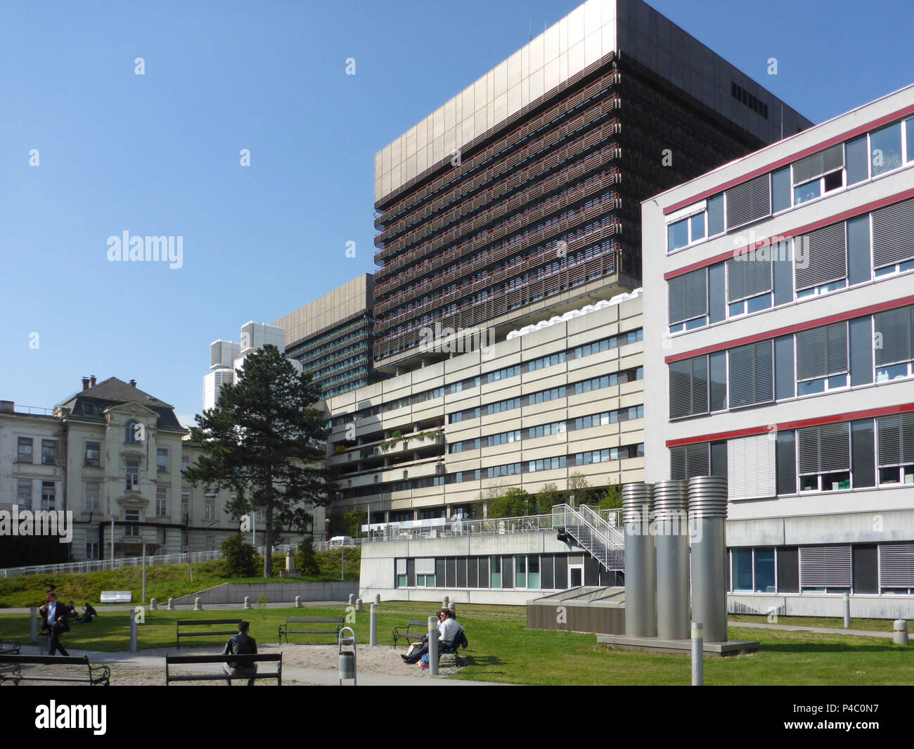 Wien, Allgemeines Krankenhaus (AKH) Allgemeines Krankenhaus, Anna Spiegel Forschung Gebäude des Medizinische Universität (Medizinische Universität), 09. Alsergrund, Wien, Österreich Stockfoto