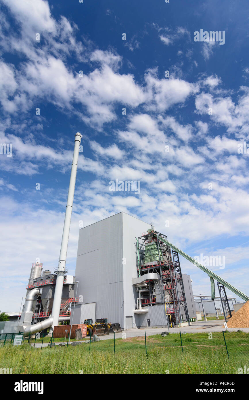 Heiligenkreuz im Lafnitztal, Biomasse-kraftwerk, Südburgenland, Burgenland, Österreich Stockfoto