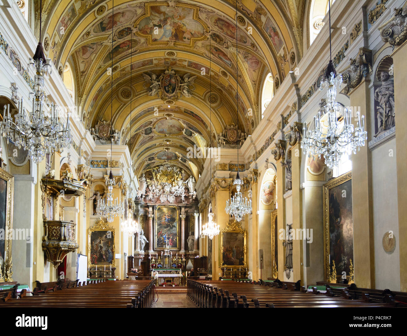 Lambach, Abtei von lambacher, Zentralraum, Oberösterreich, Österreich Stockfoto