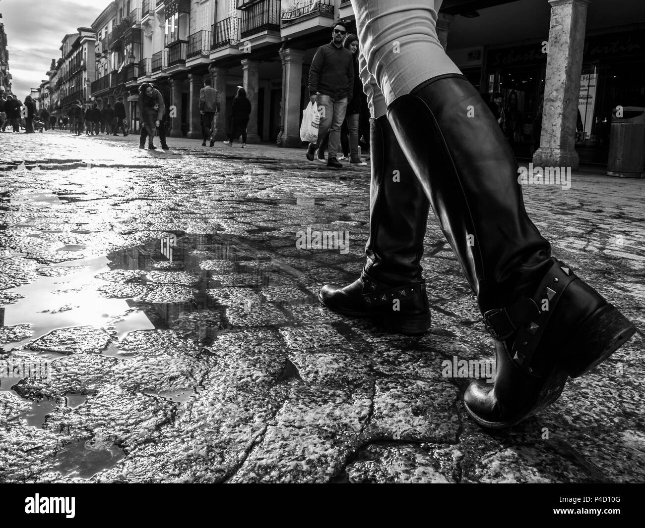 Calle Mayor. Alcalá de Henares. Madrid. España. Stockfoto