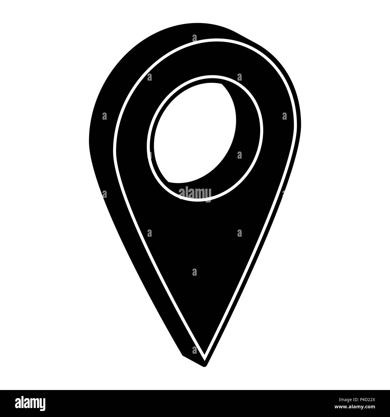 Lage pin für Karte vektor design isoliert auf weißem Stock Vektor