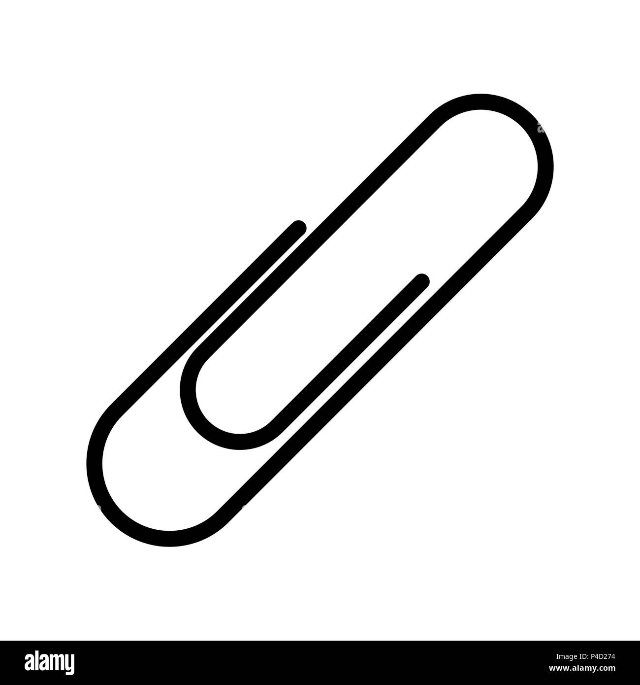 Büroklammer Büro vektor design isoliert auf weißem Stock Vektor