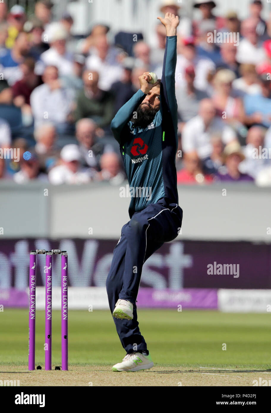 Der Engländer Moeen Ali beim One Day International Spiel im Emirates Riverside, Chester-le-Street. DRÜCKEN SIE VERBANDSFOTO. Bilddatum: Donnerstag, 21. Juni 2018. Siehe PA Geschichte CRICKET England. Das Foto sollte lauten: Richard Sellers/PA Wire. Stockfoto