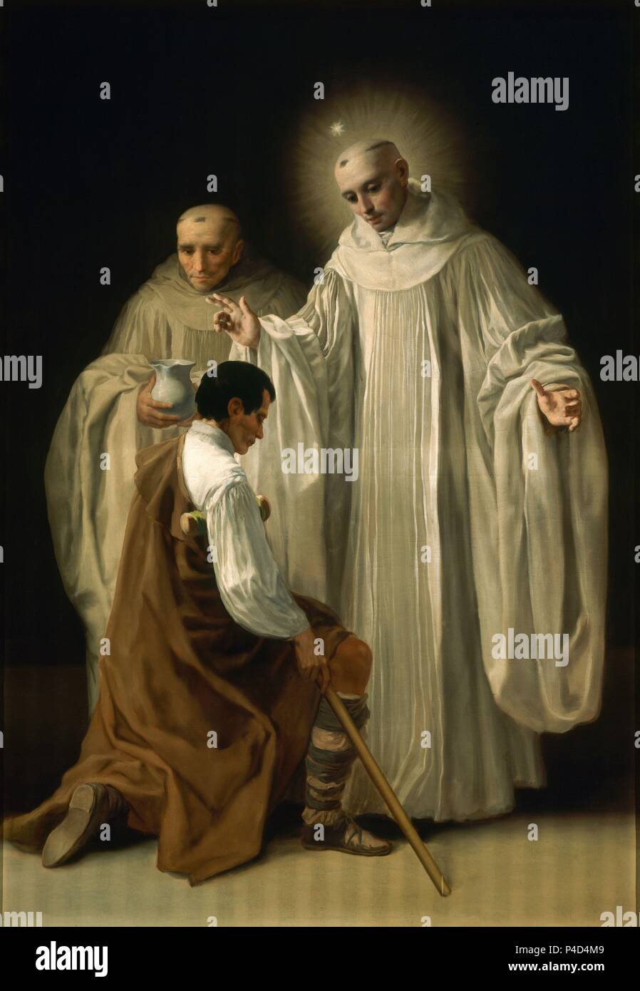 SAN BERNARDO Y SAN ROBERTO - 220 x 160 -. Autor: Francisco de Goya (1746-1828). Lage: Convento de Santa Ana, Valladolid, Spanien. Stockfoto